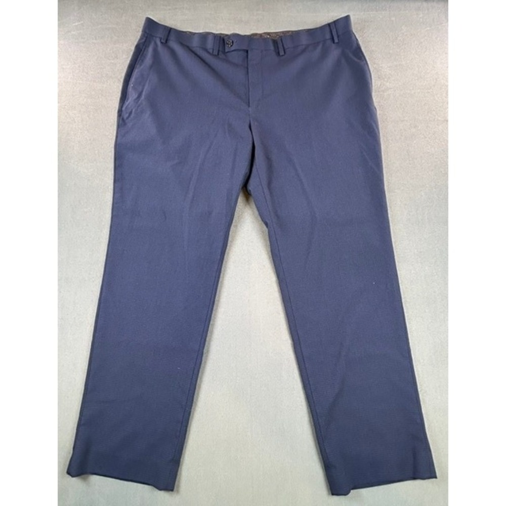 Lauren Ralph Lauren Men's Blue Black Micropattern Dress Pants 42x30 Stretch